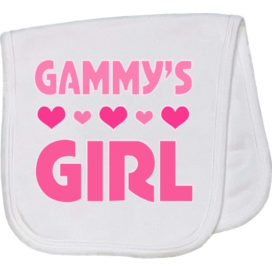 Inktastic Gammy Girl Granddaughter Baby Burp Cloth, White