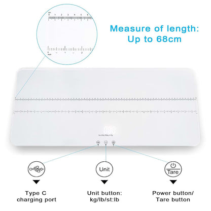 Uniweigh Digital Pet Scale 220Lbs Capacity Tempered Glass Led Display