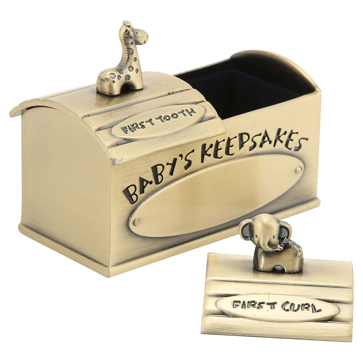 donanfe Baby Keepsake Box, European Style Resistant Memory Box for Tooth Fairy Gifts, Beautiful Ancient Tin Design for (photo 3)