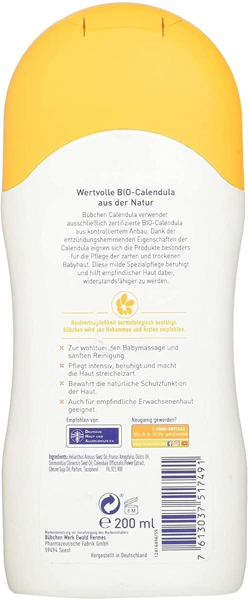 Bübchen Baby Oil with Calendula 200 ml (photo 2)
