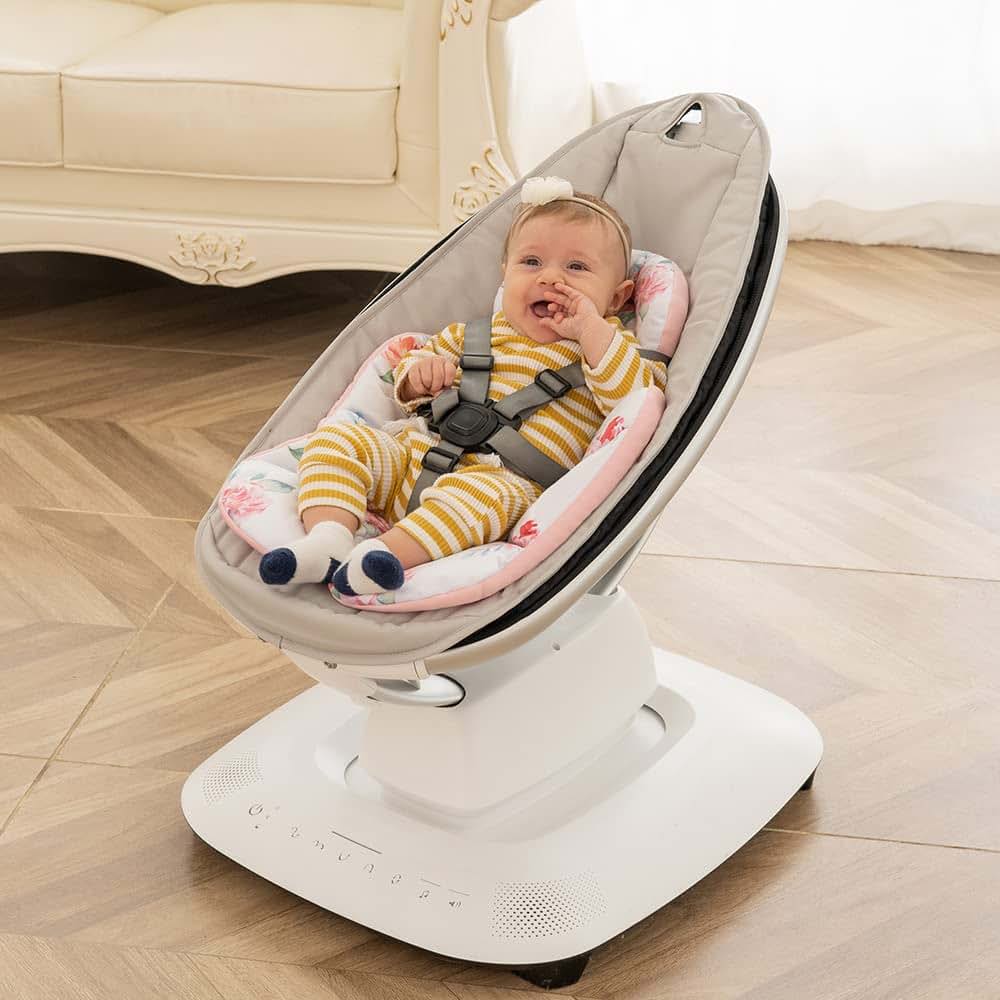Minne Baby Infant Insert, Compatible with 4Moms RockaRoo and MamaRoo, Includes 3 Strap Pad, Breathable Mesh Fabric (photo 2)