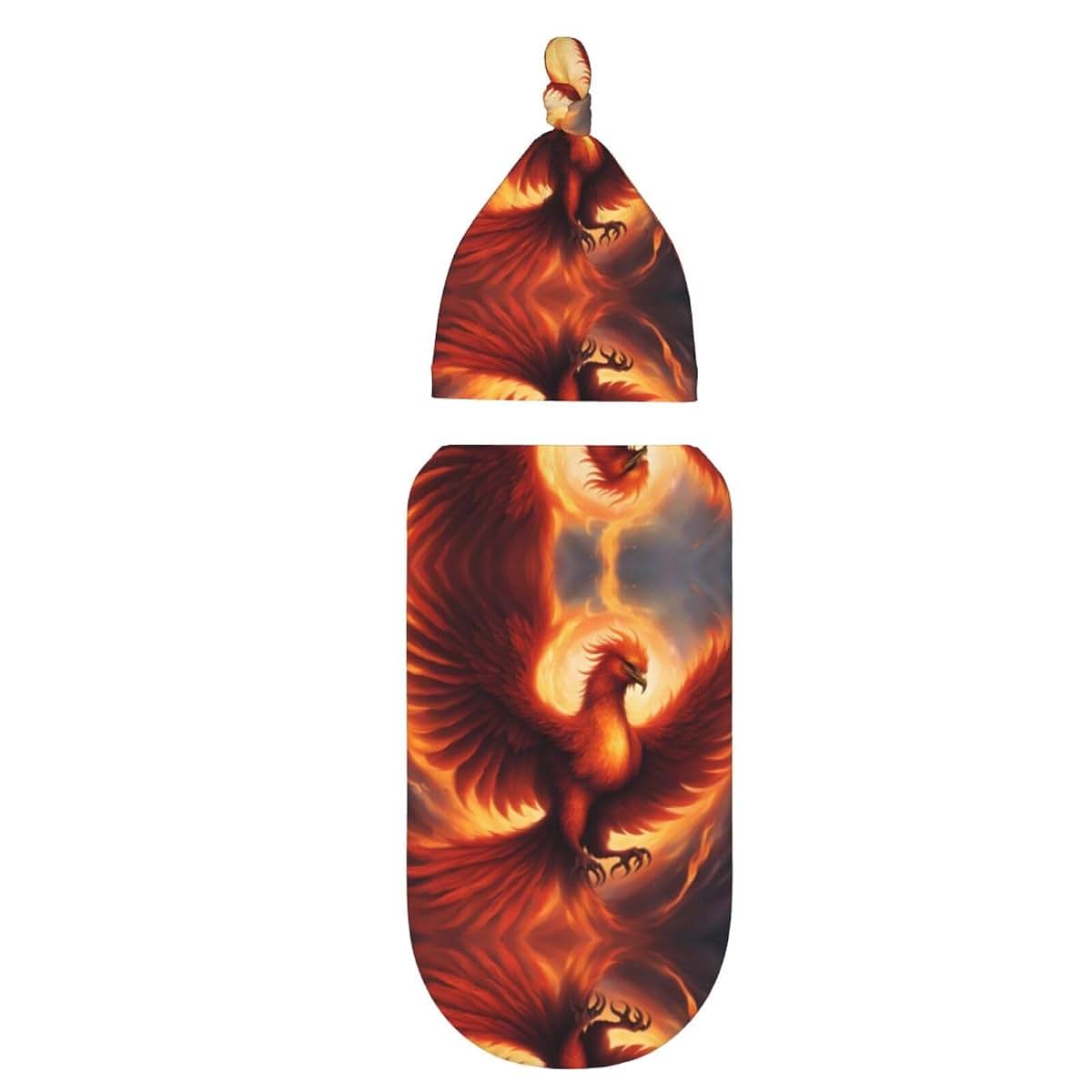 WZYCWB A Lovely Phoenix Newborn Swaddle Blanket and Matching Head Cap Set