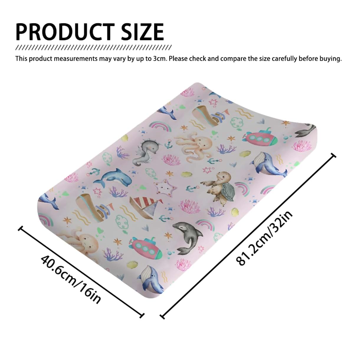 Kastlee Sea Animals Baby Changing Pad Cover