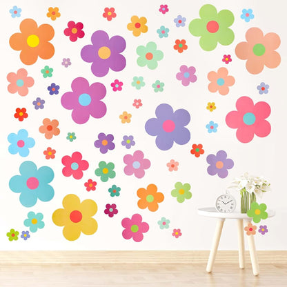 Comnico Cute Floral PVC Peel And Stick Wall Decals for Home Decor