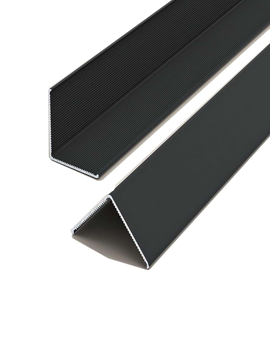 BabyOneStop Aluminum Alloy Wall Corner Protector 0.39in x 39.4in Black Edge Guard for Furniture and Stairs