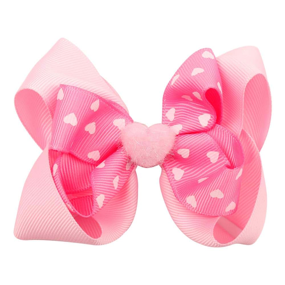 Baby Valentines Heart-Shaped Headband Hair Band Headwraps Pink