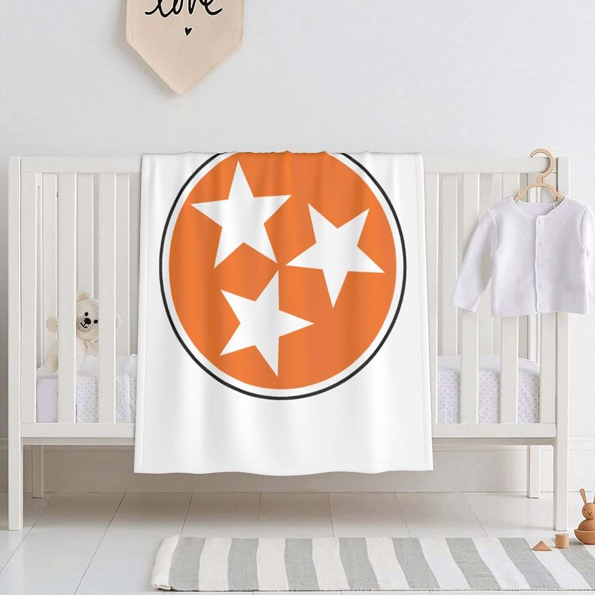 FULVO Baby Blanket Tennessee Orange Tristar Baby Swaddle Blankets 30"X 40" Blanket Shower Gifts Toddler Bedding