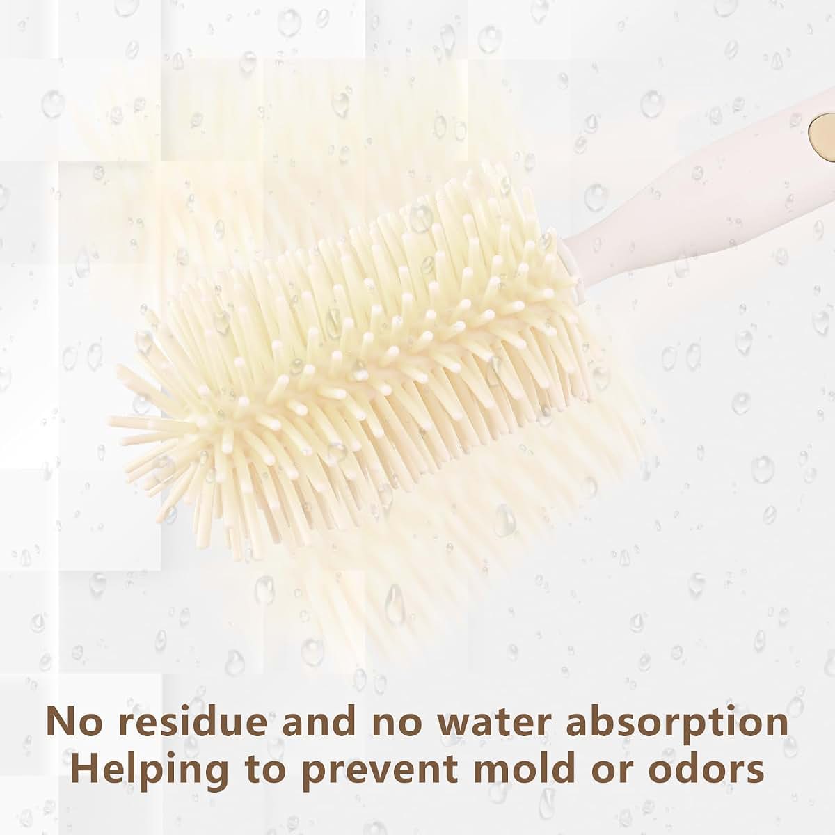 Malalife 3-Pack Silicone Baby Bottle Brush, Bottle Cleaner, with Convenient Hang Up, Food Grade Silicone, Effortless (photo 3)