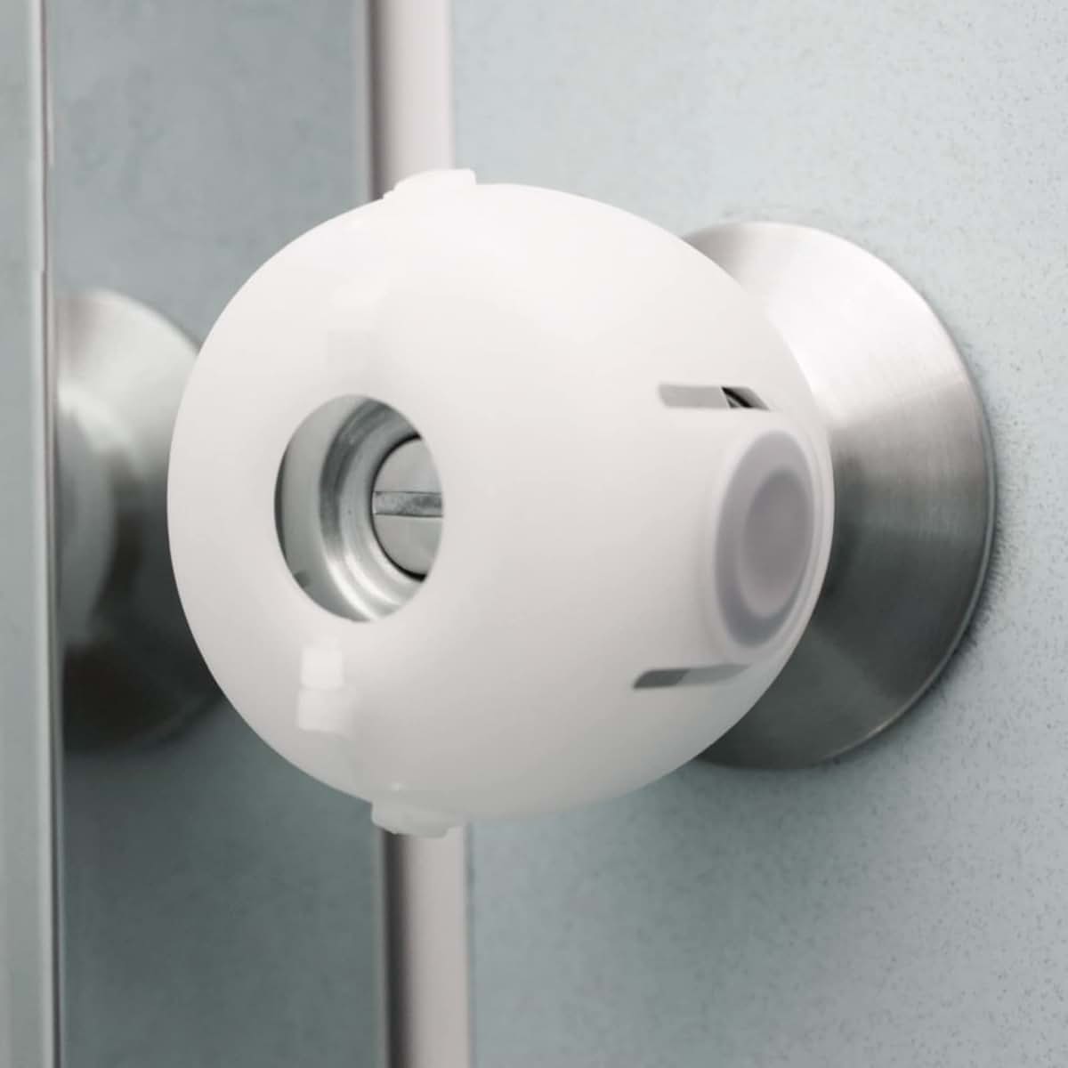 Moonybaby Door Knob Safety Covers for Kids and Toddlers, White