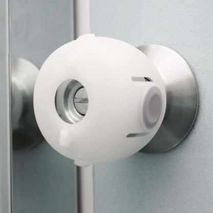 Moonybaby Door Knob Safety Covers for Kids and Toddlers, White