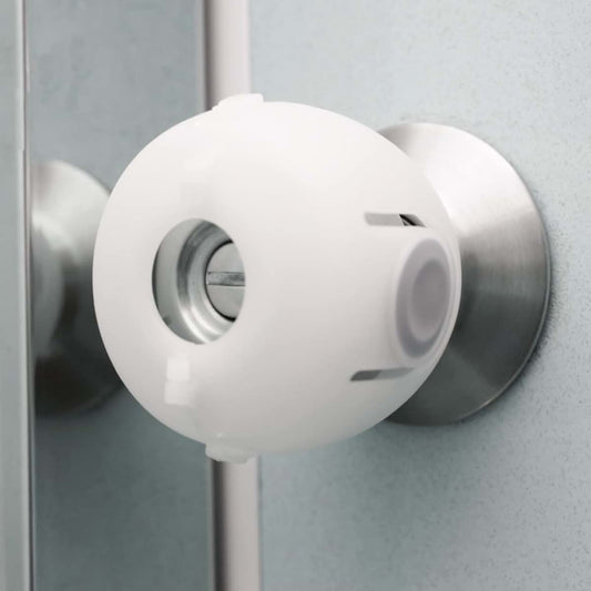 Moonybaby Door Knob Safety Covers for Kids and Toddlers, White