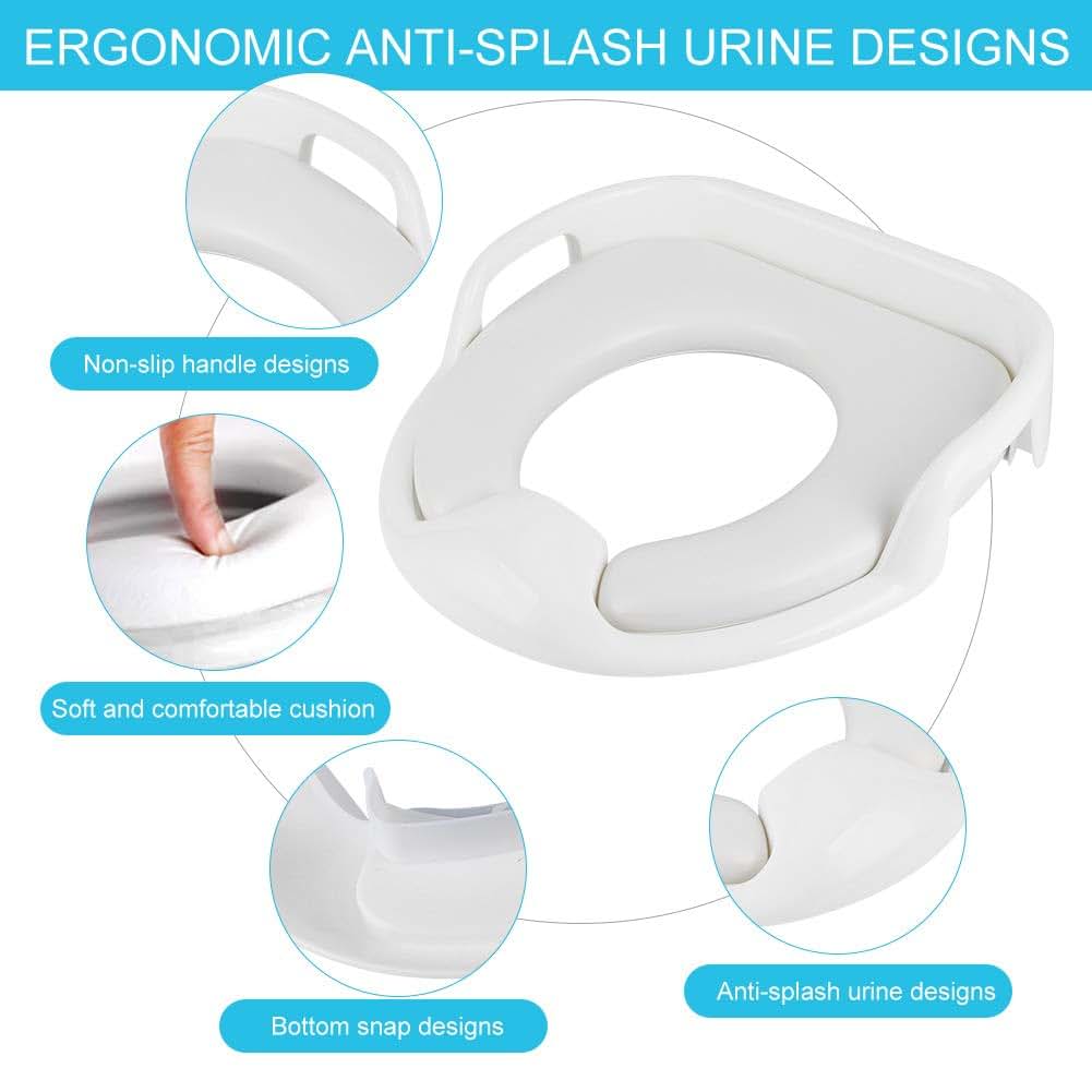 Bnineteenteam Potty Training Seat with Soft Cushion and Non-Slip Handles, Universal for (photo 3)