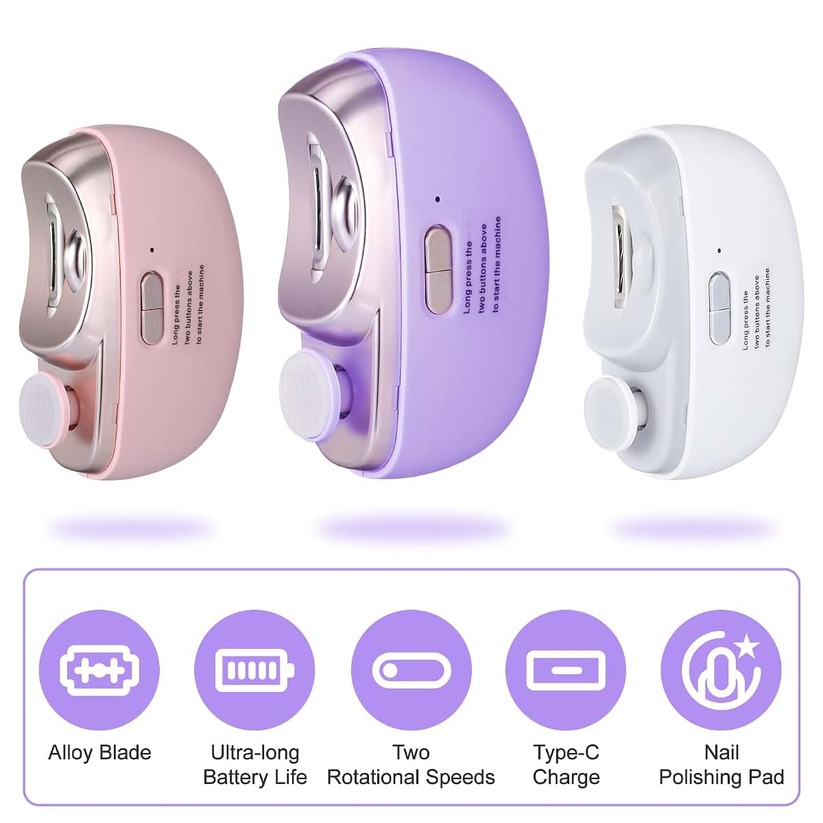 3-in-1 Electric Nail Clippers for Adults, Kids, and Seniors