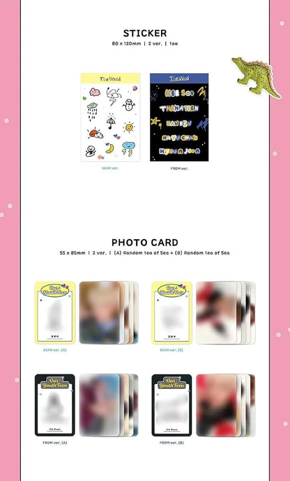 THE WIND [OUR : YOUTHTEEN] 2nd Mini Album DEAR + FROM 2 Version Set with First Press Poster