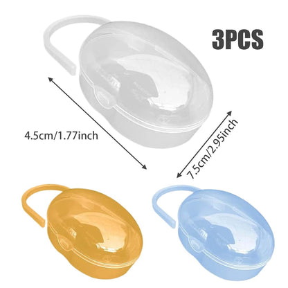 Comebachome Pacifier Case, 3pcs Dustproof Pacifier Holder Case, Soother Shield Case, Pacifier Container for Travel (photo 3)