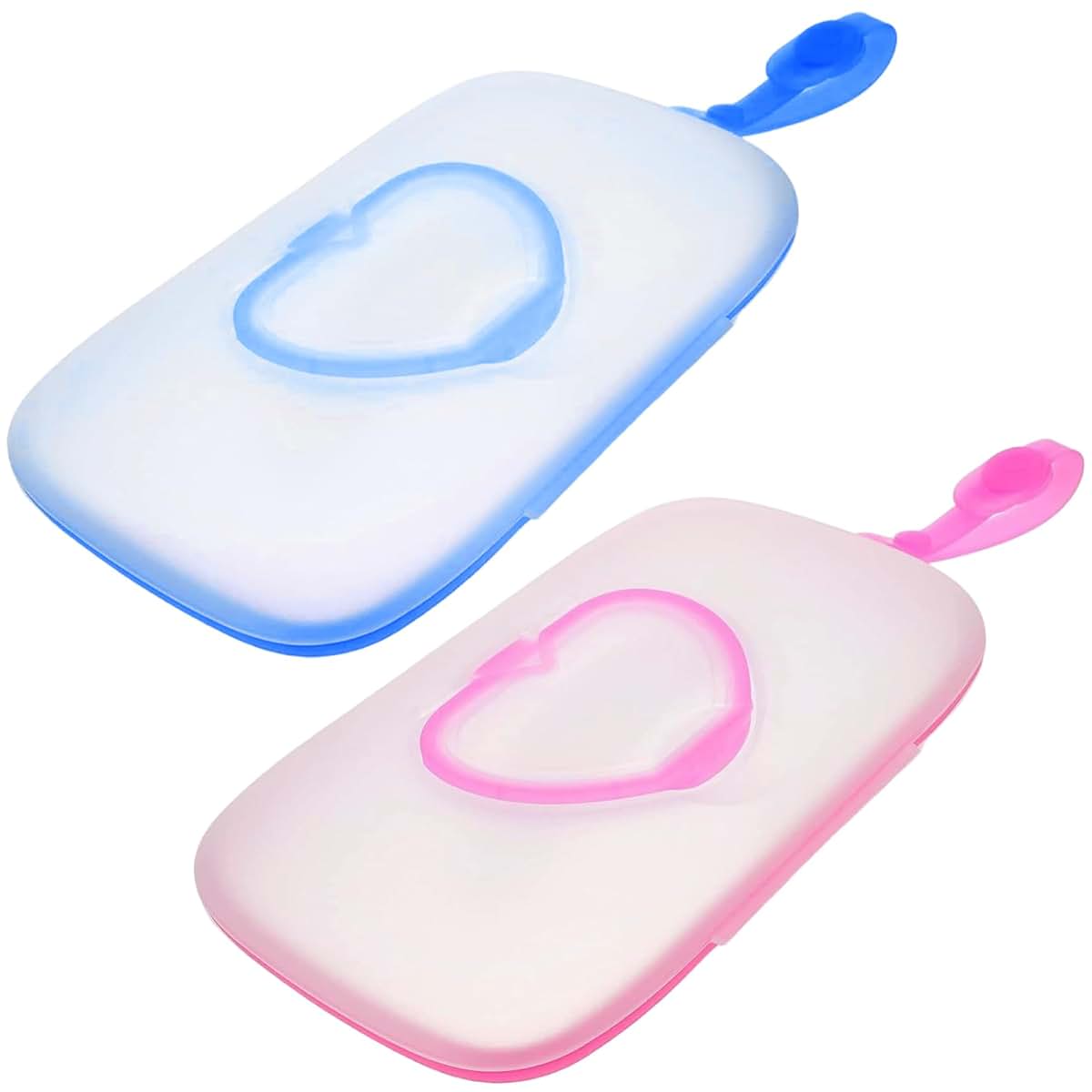 BabyOneStop 2-Pack Wet Wipes Dispenser Box with Handle and Sealing Lid