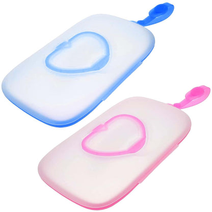 BabyOneStop 2-Pack Wet Wipes Dispenser Box with Handle and Sealing Lid