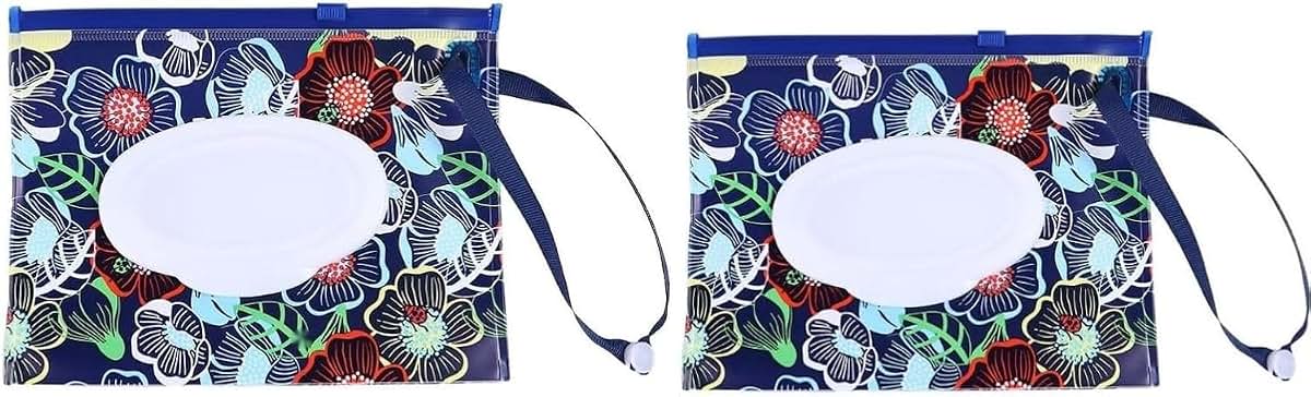 Galepromot 2-Pack Wet Wipe Dispenser, Portable Refillable Wipe Holder, 18x14cm