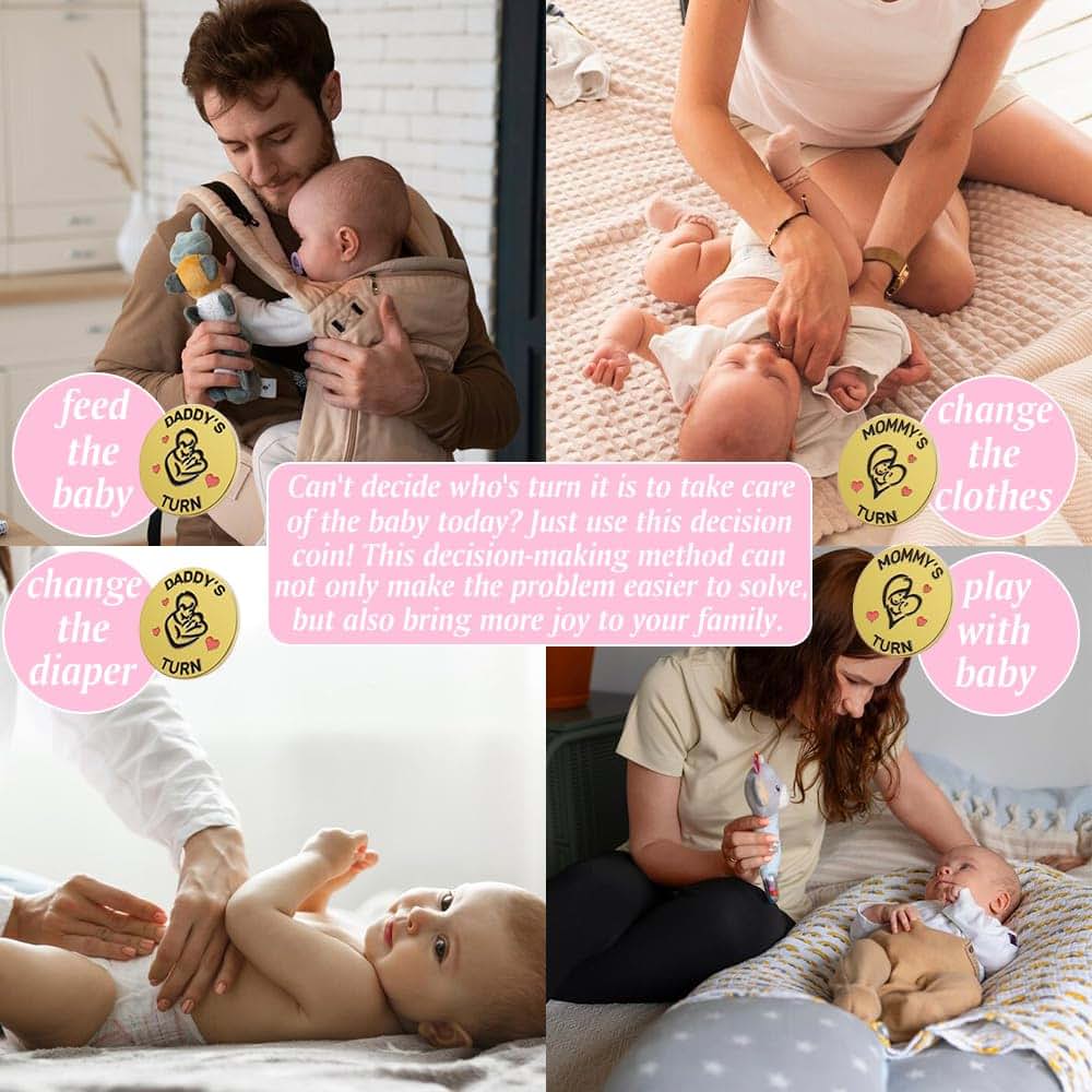 Evere Double-Sided New Parents Funny Decision Coin