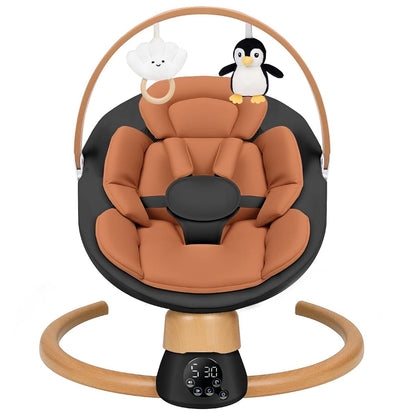 Portable Electric Baby Swing with Bluetooth and 5 Speed Settings