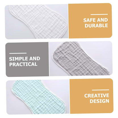 GLSTOY Baby Burp Cloths 5 Pack Cotton Washable Full Shoulder Coverage