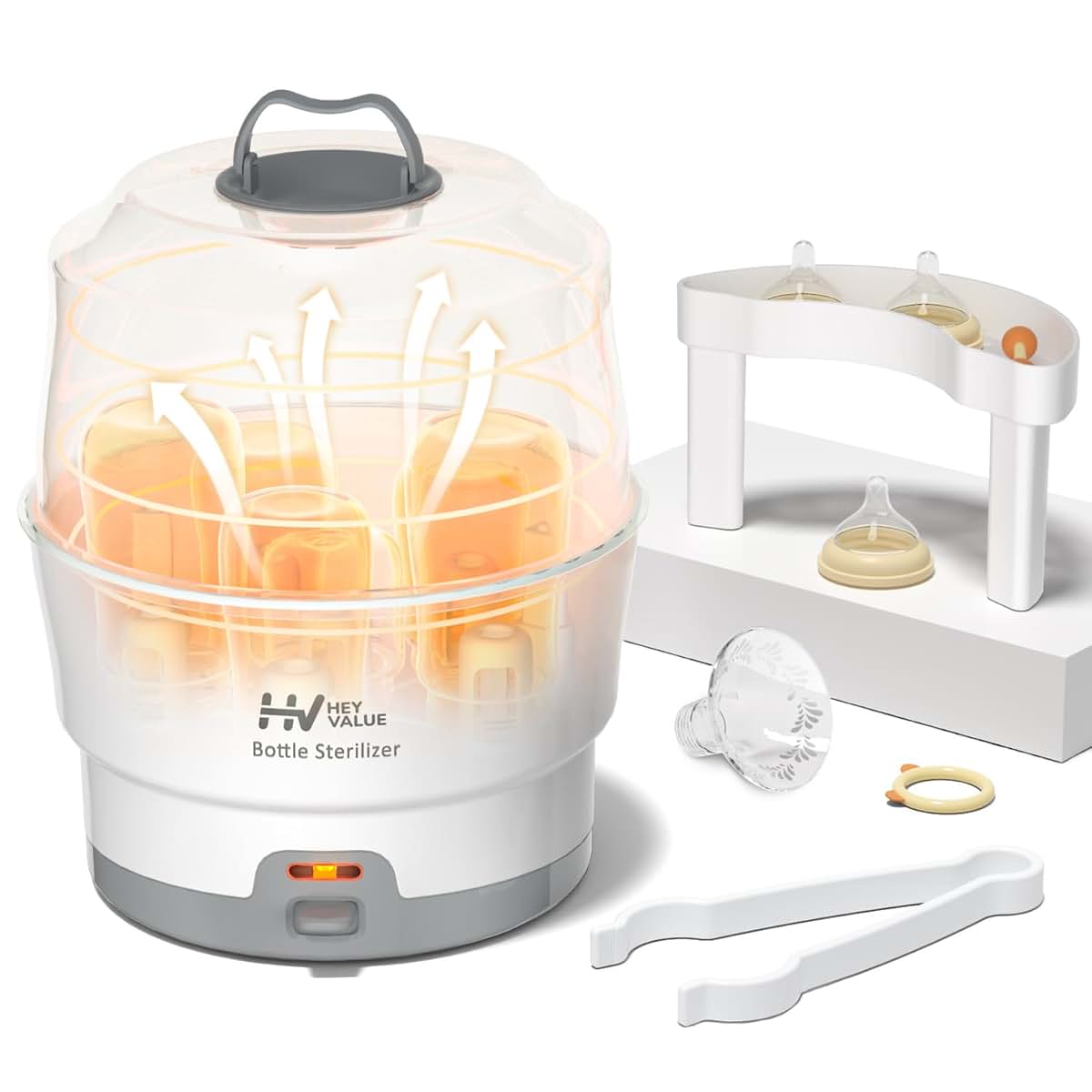 Heyvalue Smart-Steam Bottle Sterilizer With One-Touch Easy Operation