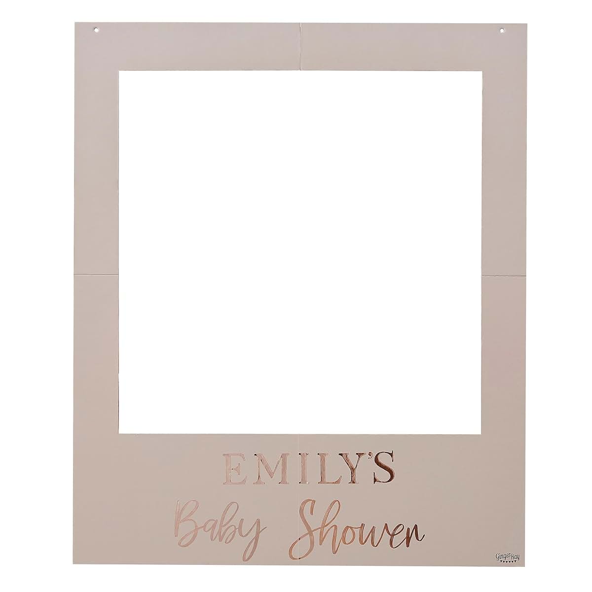 Blush & Rose Gold Custom Photo Booth Frame for Baby Shower Decor