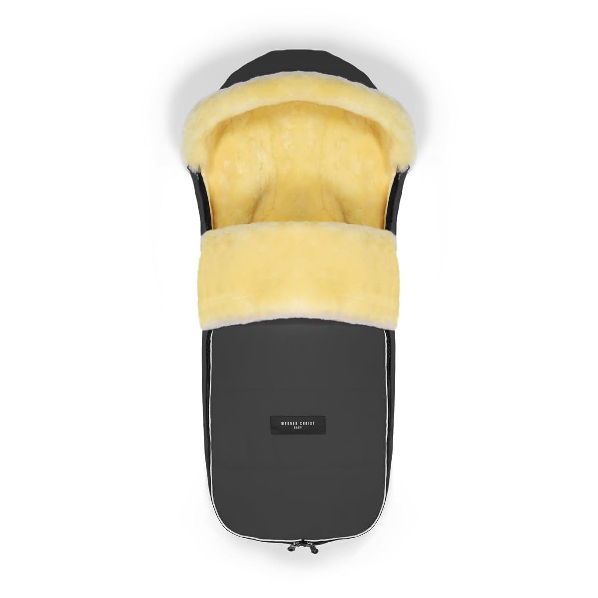 Werner Christ Baby Sheepskin Footmuff Ladis In Stone Grey For Travel Buggies