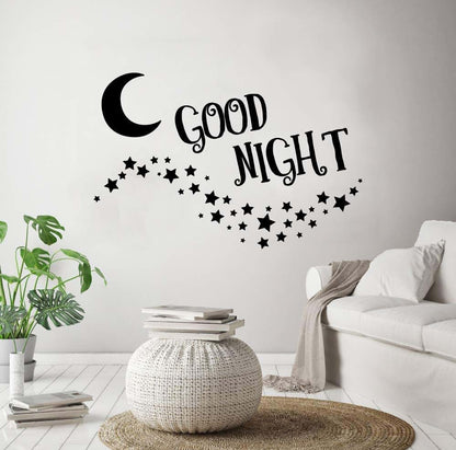 Good Night Moon Stars Vinyl Wall Decal, 10x10 Inch, Indoor Wall Art for Nursery and Kids Room