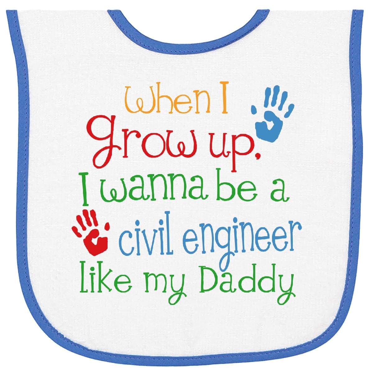 Inktastic Civil Engineer Like Daddy Baby Terry Cloth Bib
