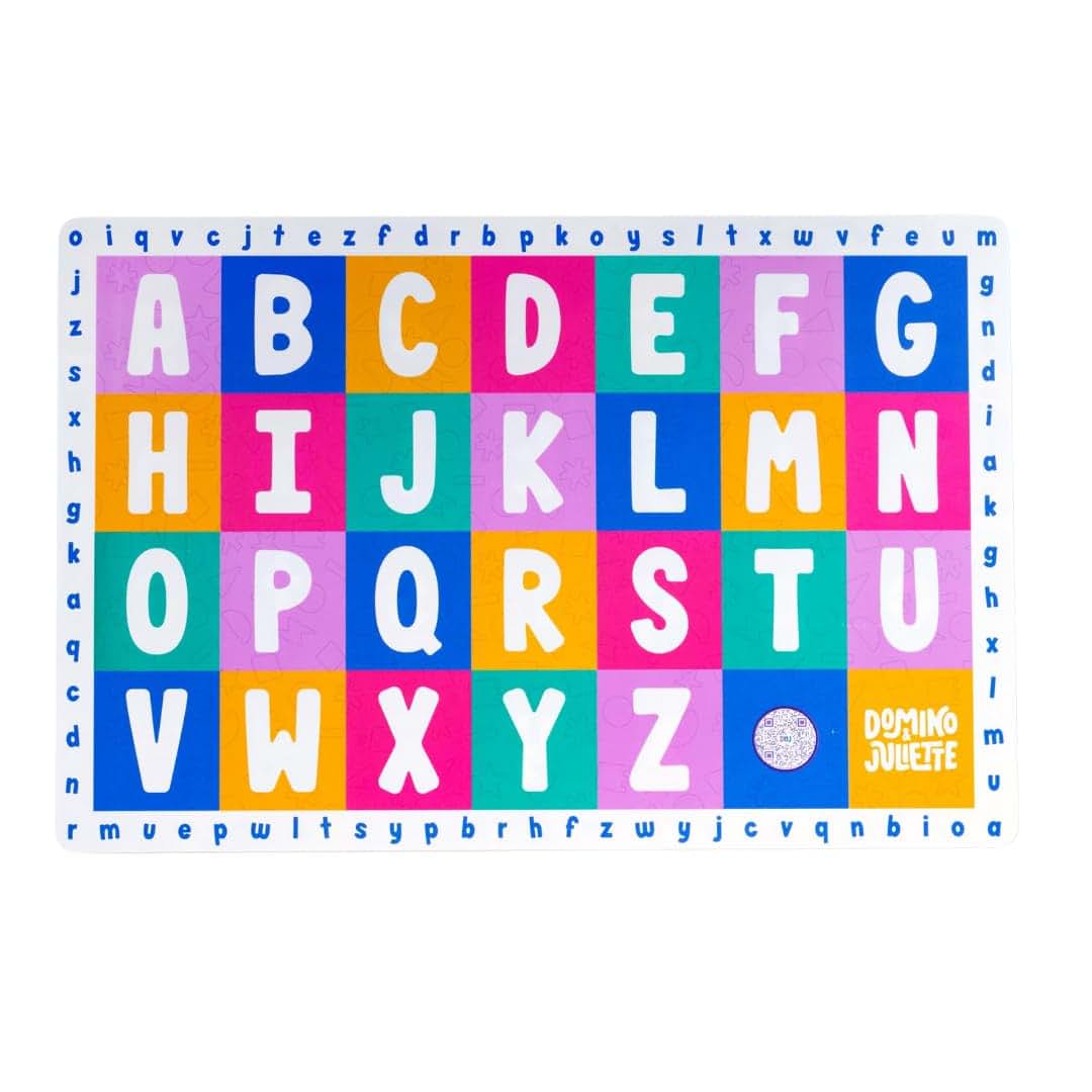 Domino and Juliette Uppercase & Lowercase Alphabet Placemat