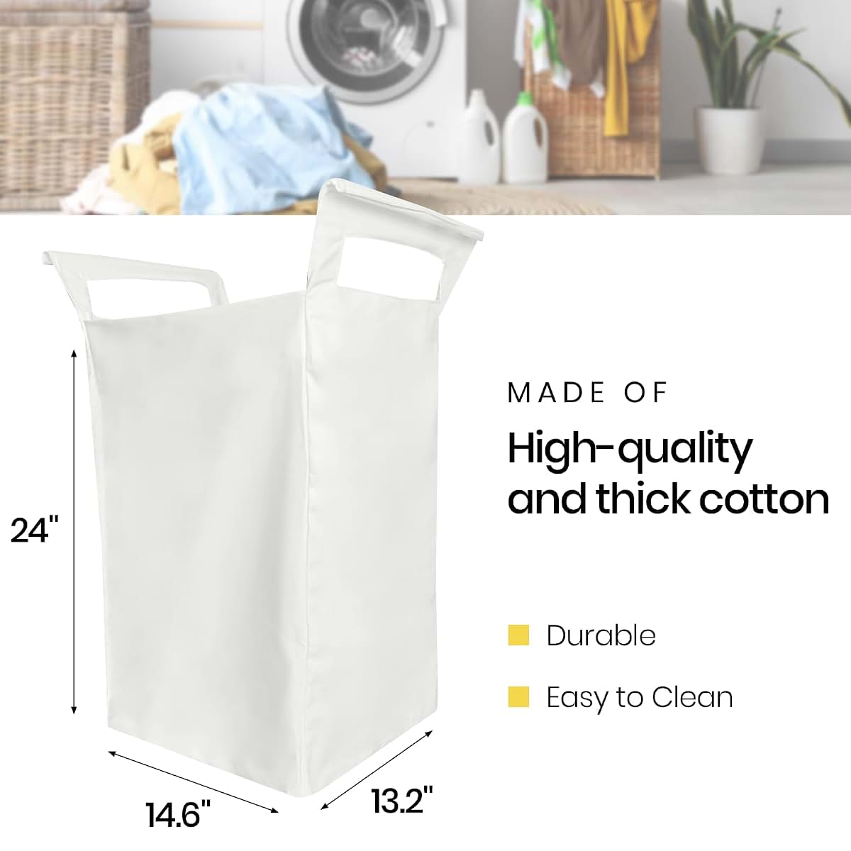 (2 Pack) Calvana Bassinet Stand Hamper Inserts, Compatible with UPPAbaby Bassinet Stands, Dual Compartment with Carry (photo 2)