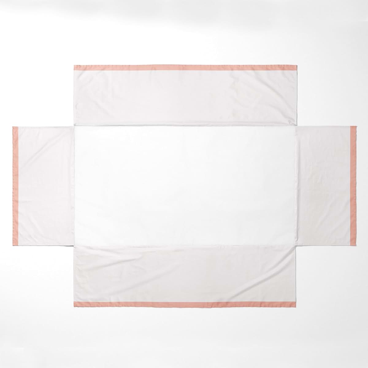 Bacati Mix N Match Crib Skirt with White Drop and Coral Band