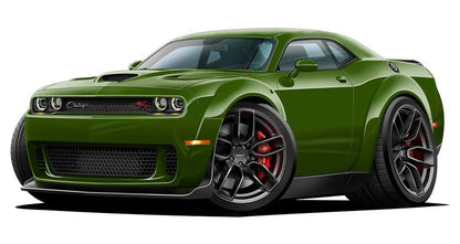 FatCat Wall Graphics 2019 Challenger R/T Cartoon Cars Wall Decal
