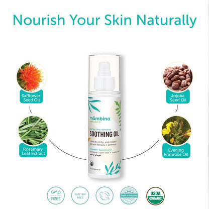 Mambino Organics Soothing Baby Oil, Organic Unscented Body Oil with Jojoba, Evening Primrose, Hydrates Dry, Itchy Skin (photo 2)