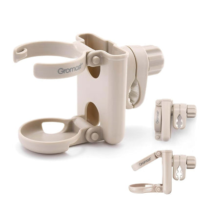 Foldable 2-in-1 Stroller Cup and Phone Holder with Adjustable Clamp