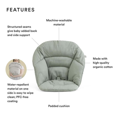 Stokke Clikk Cushion for High Chair, Organic Cotton, Recycled Fiber