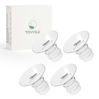 TOVVILD 19mm Flange Inserts for 24mm Breast Pump Flanges, 4 Pack