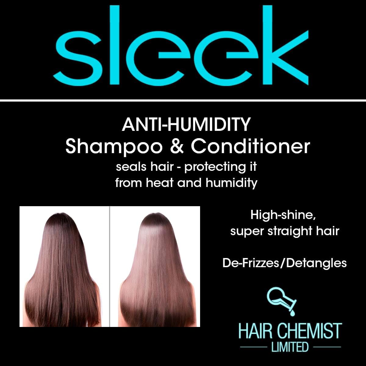 Sleek Anti-Humidity Shampoo for Frizz Control and High Shine Finish