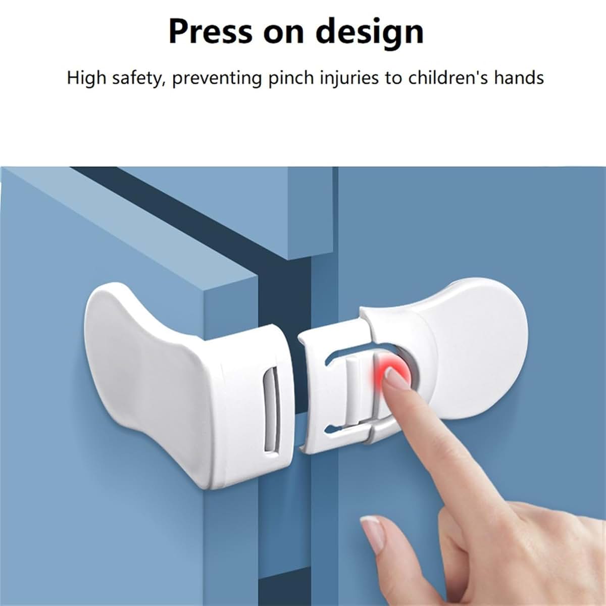 Dbeixiwei 5-Pack Right Angle Drawer Lock for Cabinet Security (photo 4)