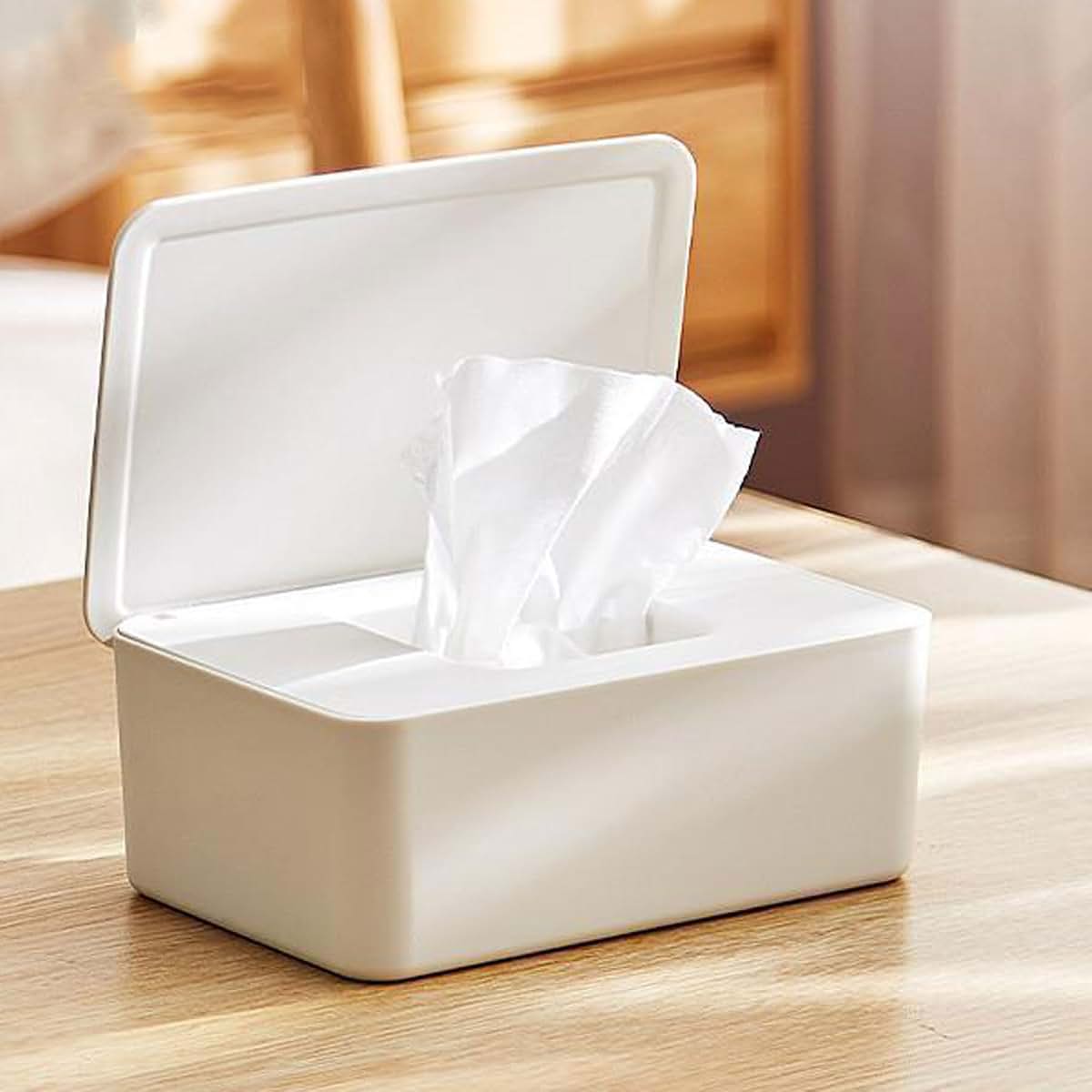 Yunduokeji 2-Piece Baby Wipes Case With Sealing Lid, Large Size White Box (photo 4)