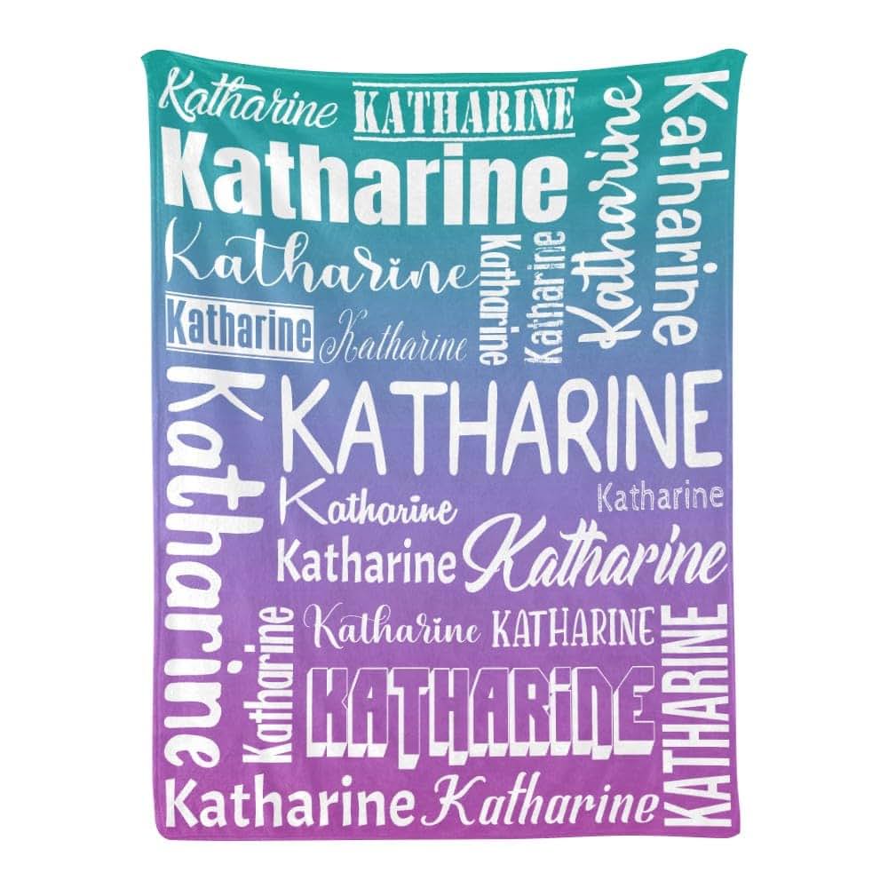 JOYXBUY Personalized Blankets with Name Custom Blanket for Adult Kids Baby Customized Blanket Monogrammed Blankets