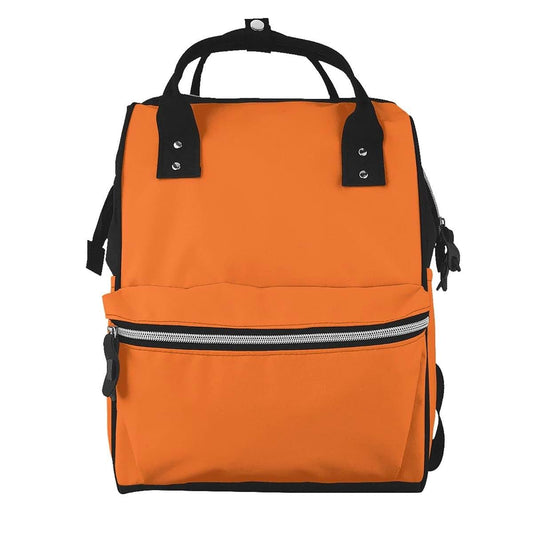 FZQVSLCM Diaper Bag Backpack for Women Large Capacity Nappy Bag Mummy Backpacks NasturtiumJLH Orange Casual Daypack