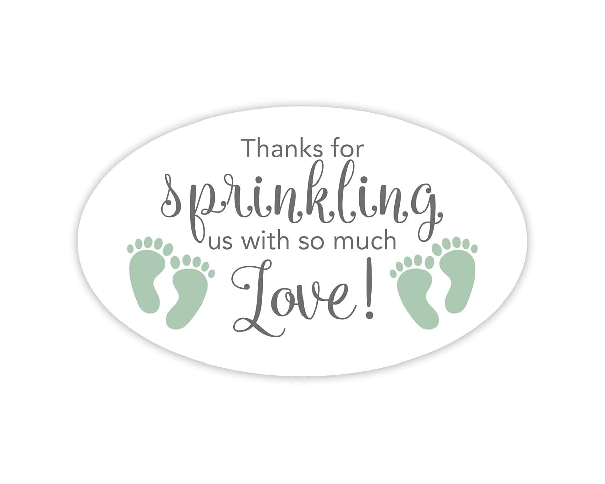 Orange Umbrella Co Baby Shower Stickers, Thanks for Showering us, Girl Boy and Gender Neutral Shower Stickers