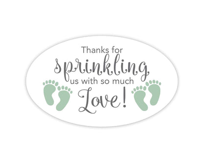Orange Umbrella Co Baby Shower Stickers, Thanks for Showering us, Girl Boy and Gender Neutral Shower Stickers