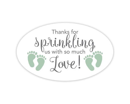 Orange Umbrella Co Baby Shower Stickers, Thanks for Showering us, Girl Boy and Gender Neutral Shower Stickers