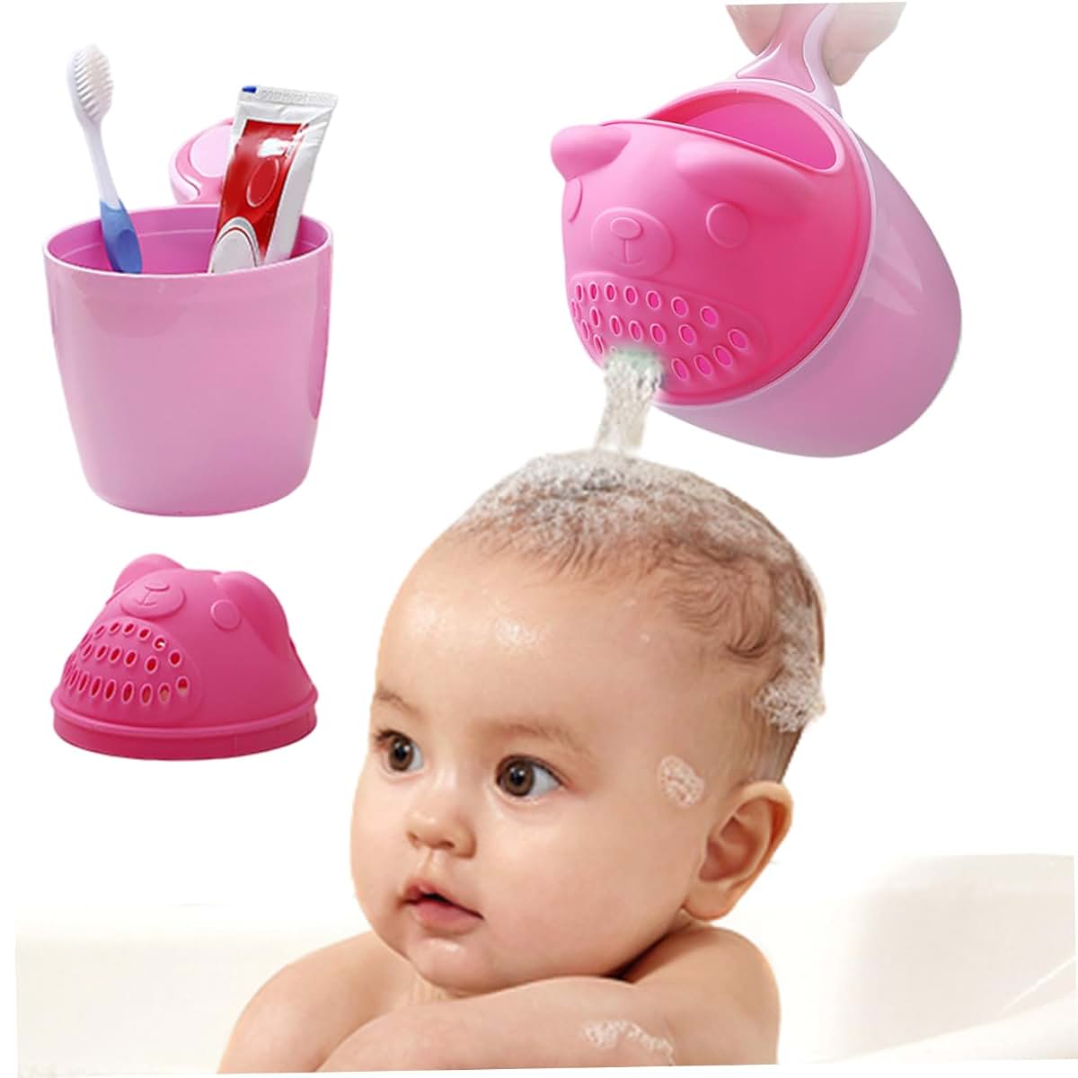 Lawnrden Bath Rinser Cup for Babies with Cartoon Bear Design (photo 3)