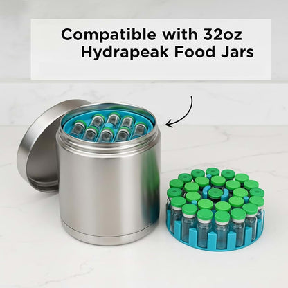 Natuhode 64-Vial 3mL Insert for 32oz Food Jars
