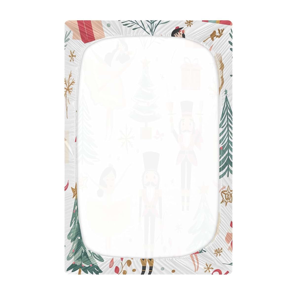 Fugidog Fitted Playard Sheet Nutcracker Print 39x27 Inch