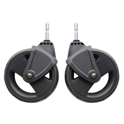 BabyOneStop Stroller Replacement Wheels – 2-Pack Plastic Front/Back Wheels for Strollers, Pet Strollers & Carts